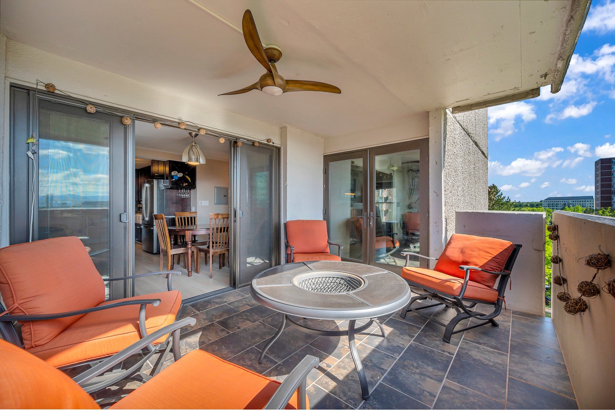 Exterior Ceiling Fan and Tile Flooring