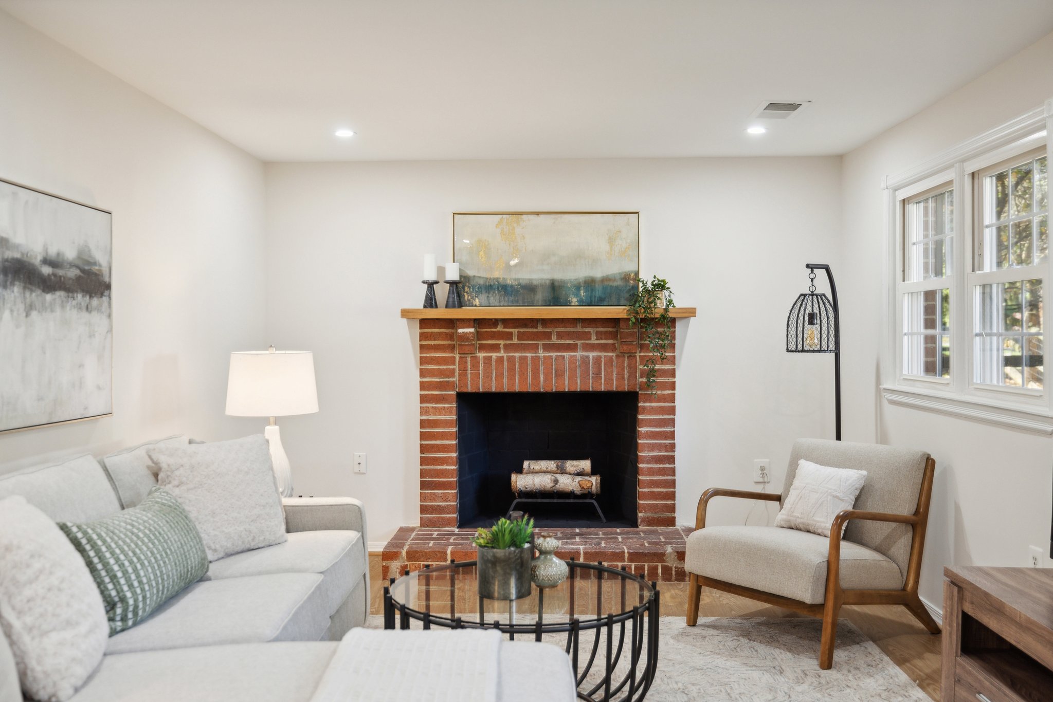 W/ Wood-Burning Fireplace and Wall of Windows