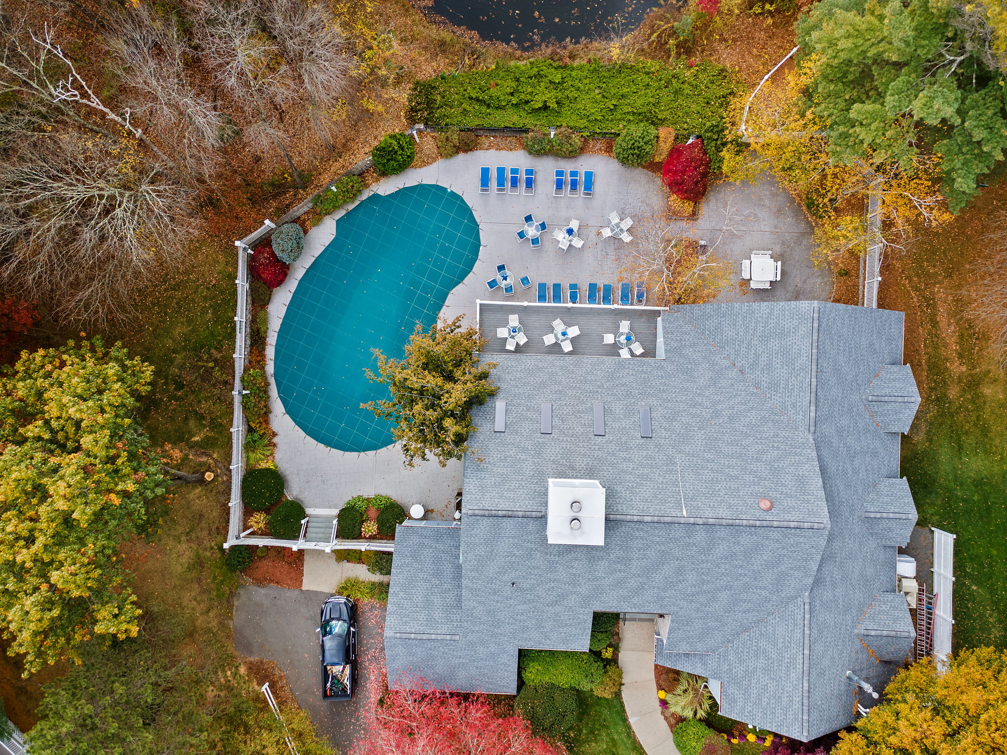 Club House, Aerial View I Indoor & Outdoor Pools, Fitness Center, Library , Pickleball Court