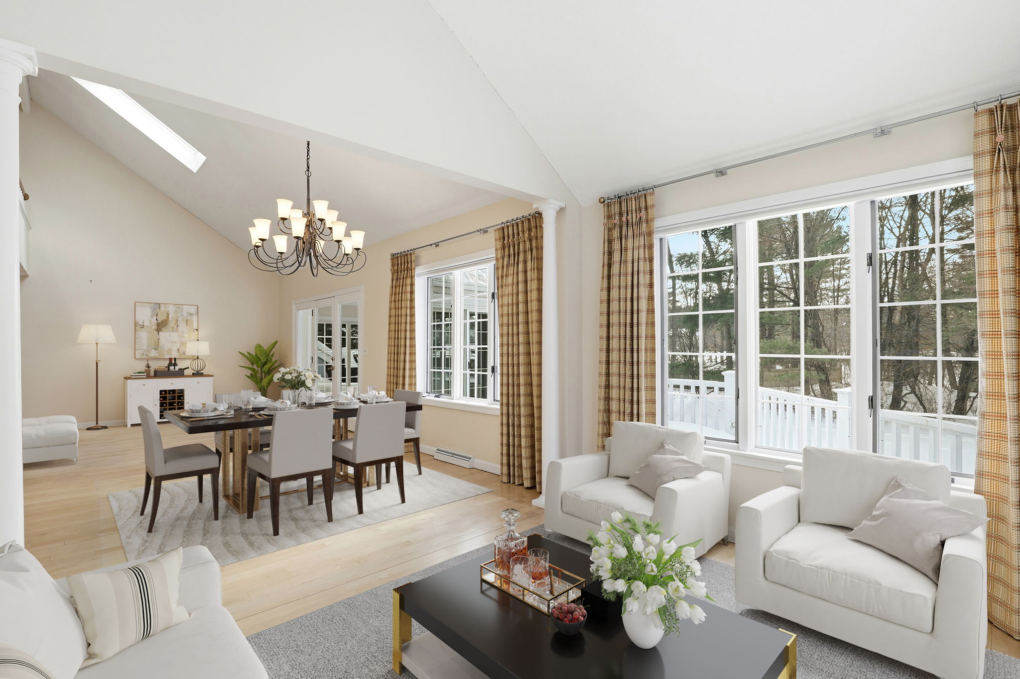 Sitting Room & Living/Dining Room I (Virtually Staged)