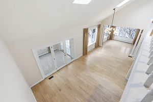 Aerial View of Living/Dining Area from Second Floor Loft