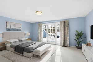 Primary Bedroom Suite I (Virtually Staged) | Access to private deck