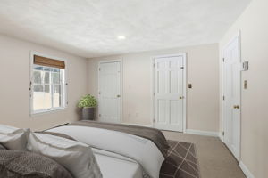 Bedroom 4, Lower Level I (Virtually Staged) | With double closet, walk-in closet and cedar closet
