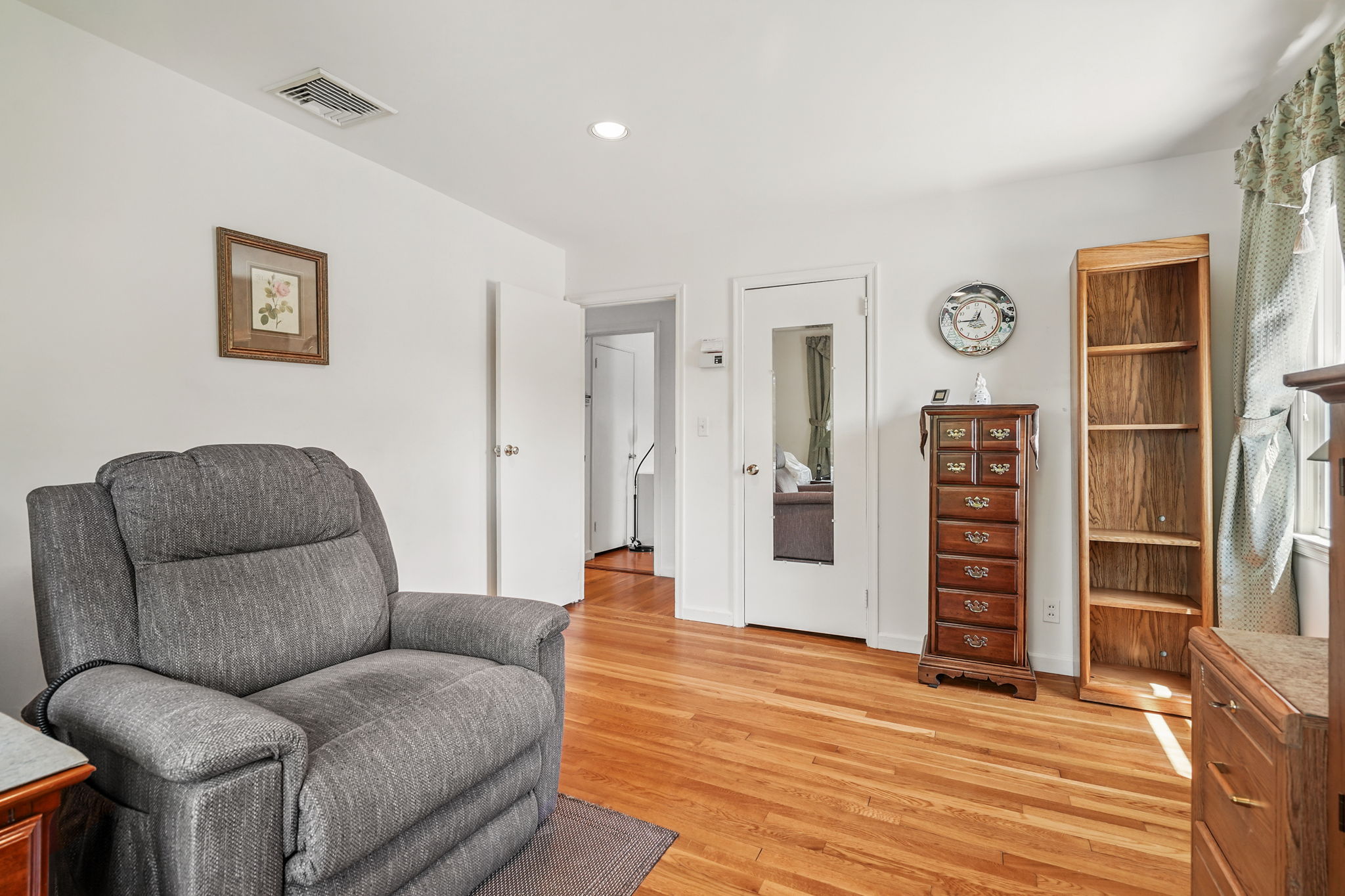 Bedroom with double deep closet