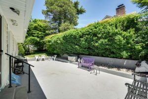 Patio with Evergreens for additional privacy
