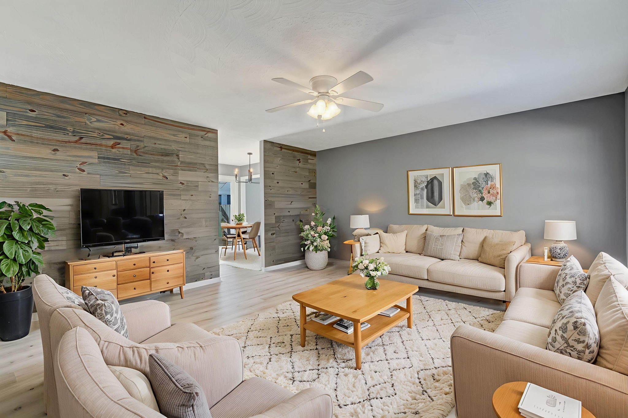 Living Room Virtual Staging