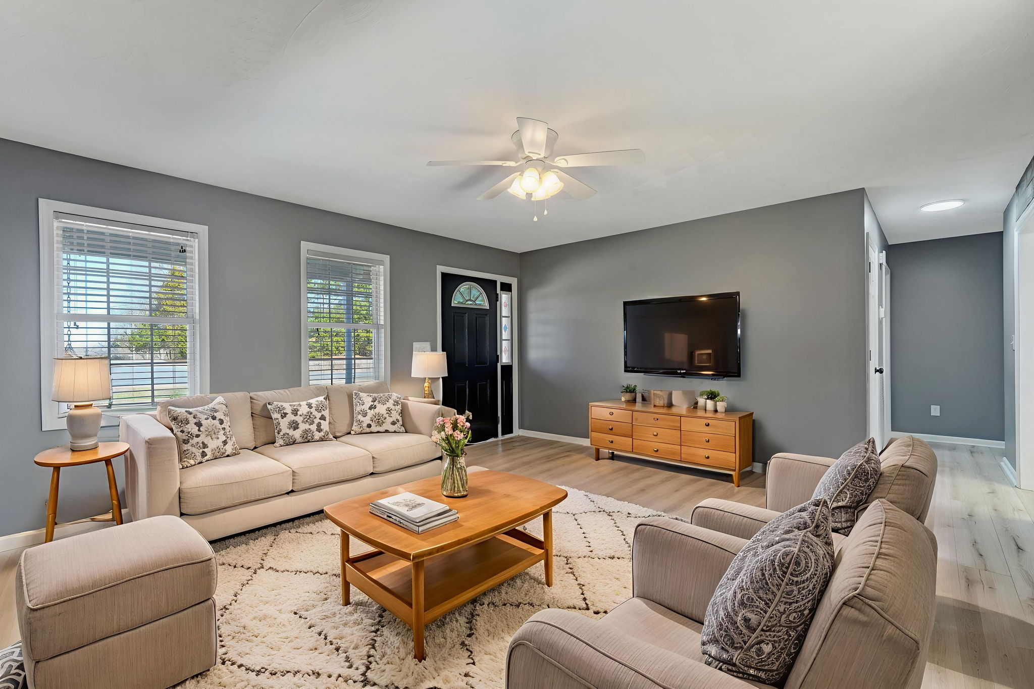 Living Room Virtual Staging