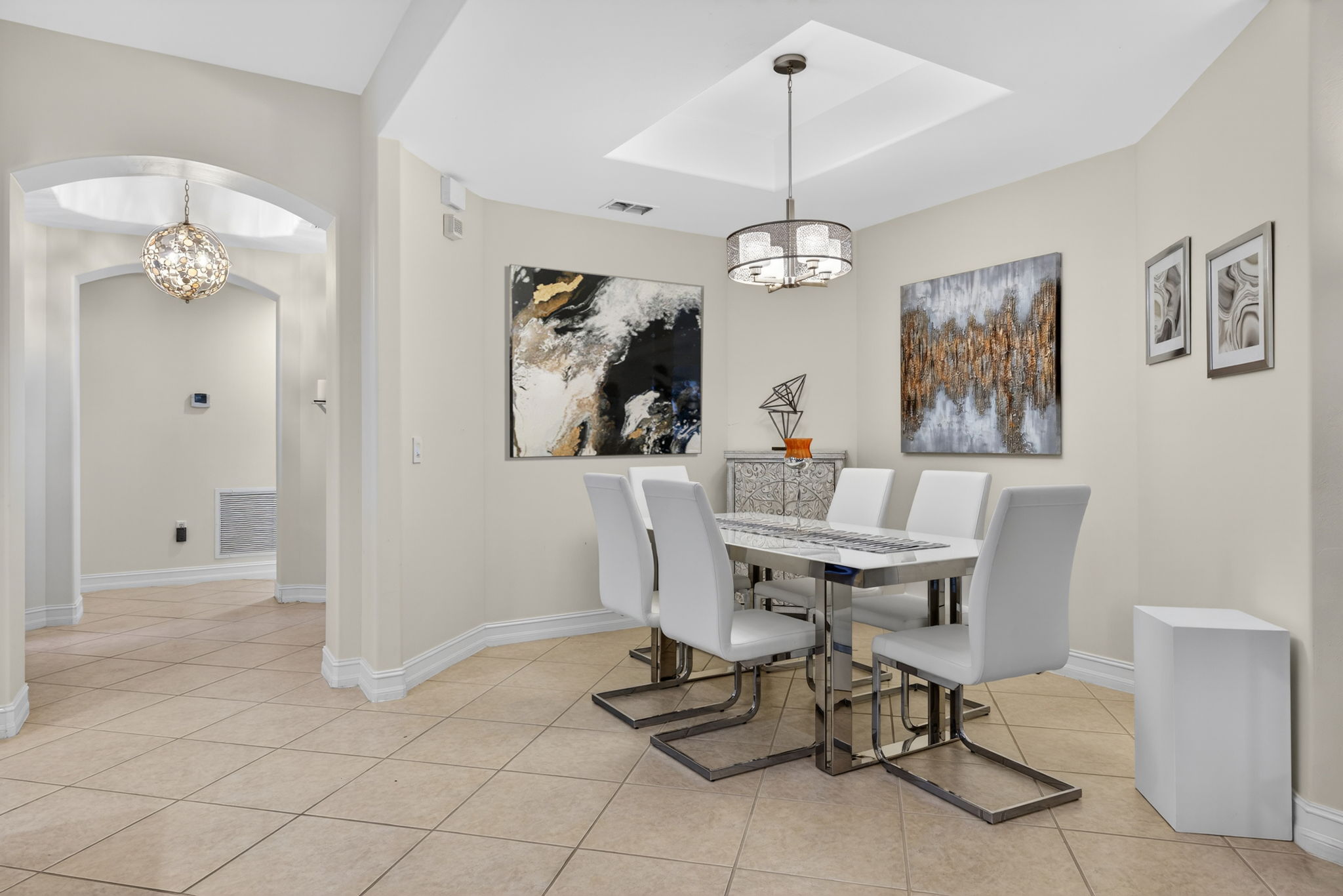 Formal dining inside