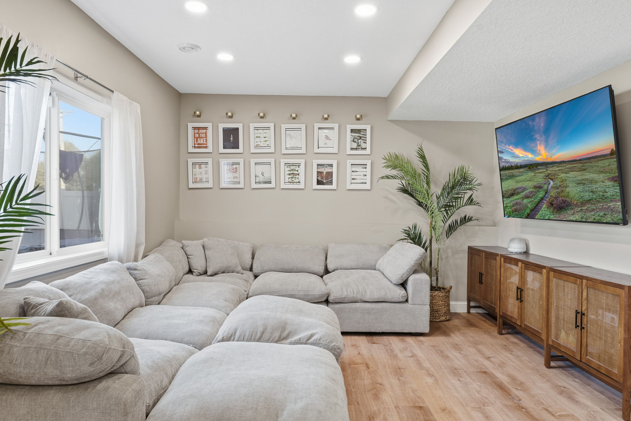 20024 Fern Glen Lane N - Lower level family room with walkout patio doors