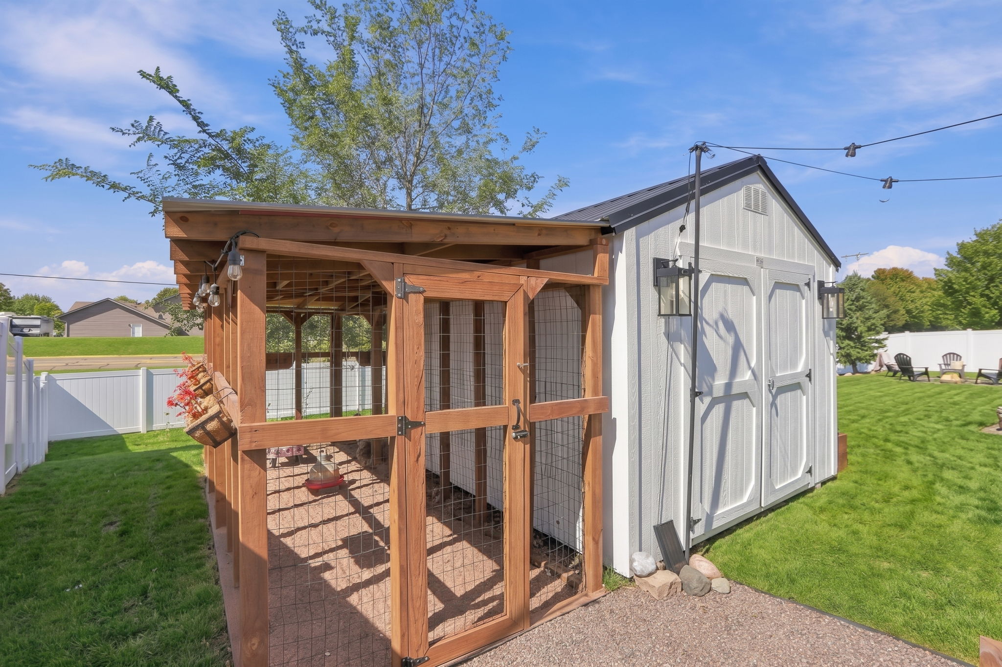 20024 Fern Glen Lane N - New custom cedar chicken coop and run