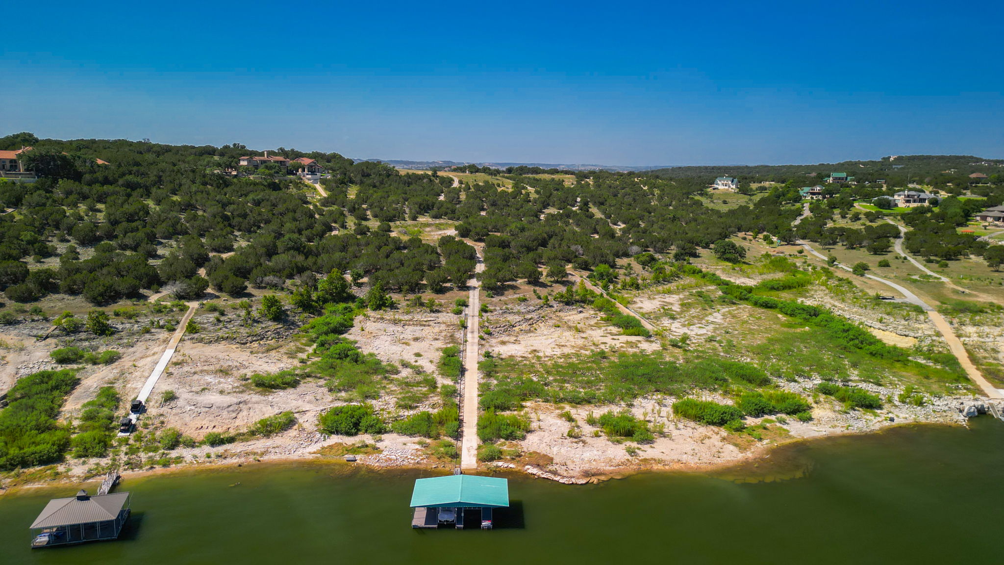 Water Levels may vary but your Boat Dock is well positioned with a rail system for the fluctuations.