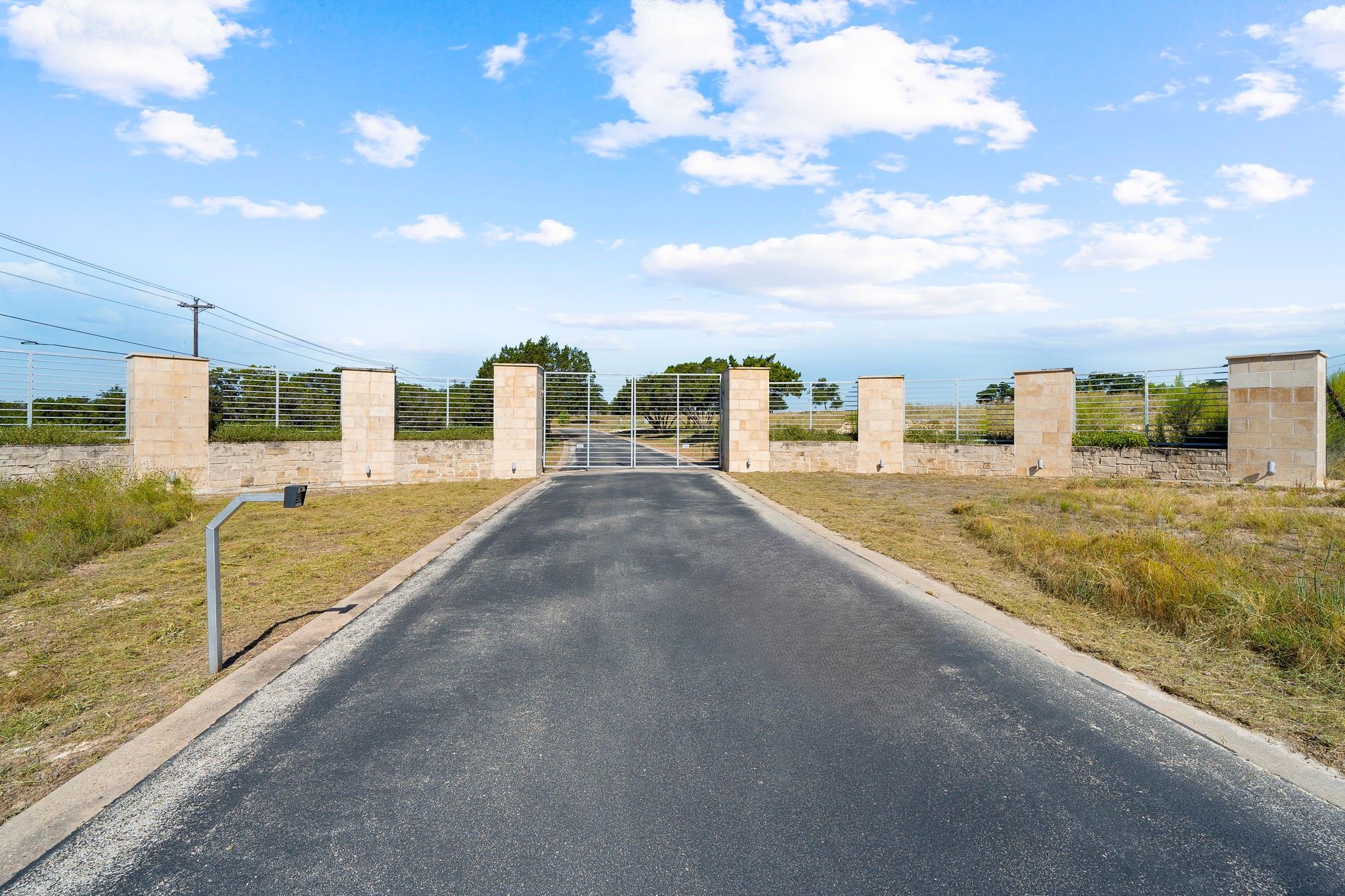 Private Entrance Gate into your Waterfront Acreage Property .