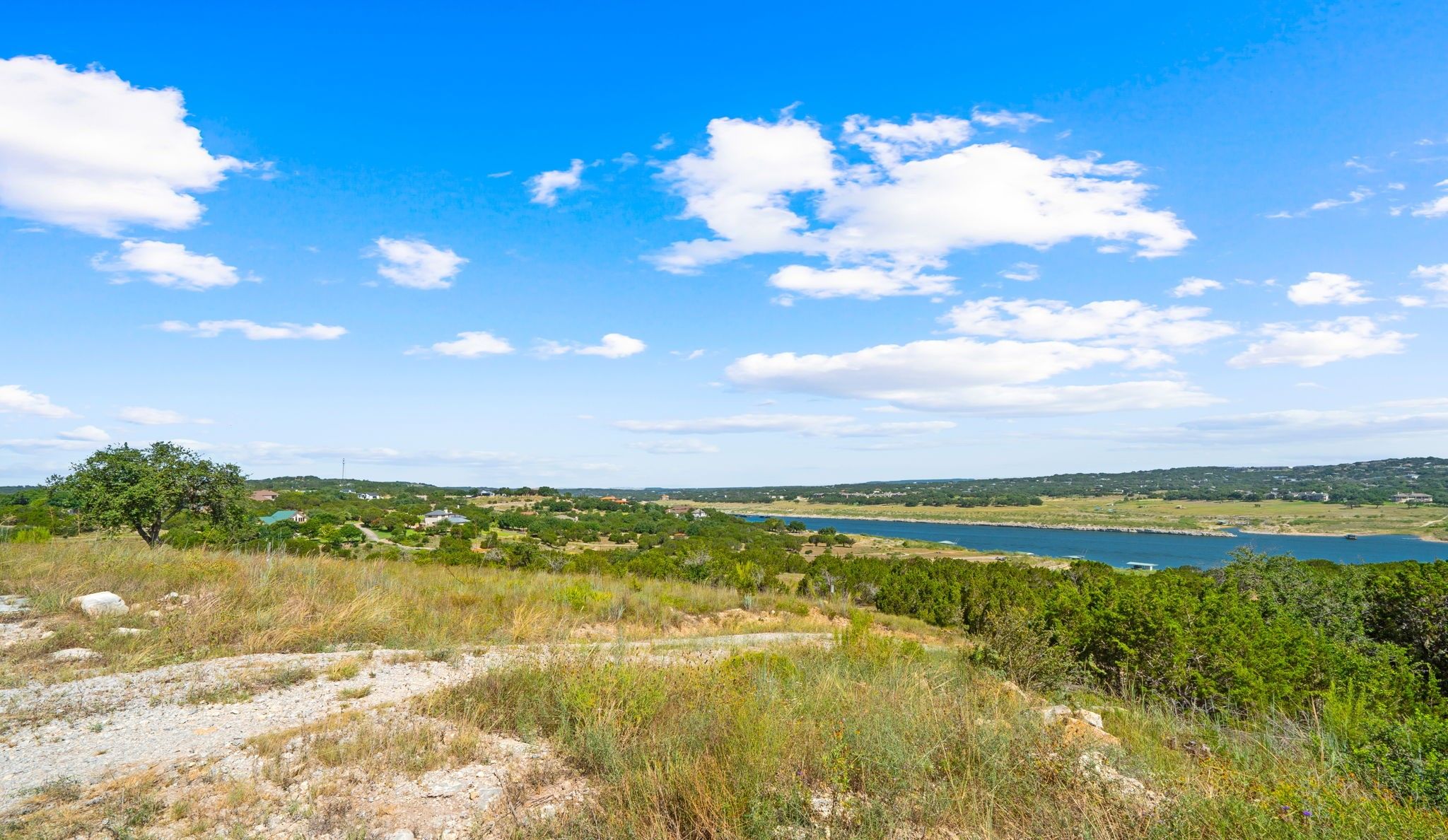 Northwest Lake View towards Briarcliff.  This beautiful acreage property gives you views and options as to where to build your dream home.