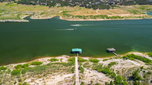 Your Blue Roof Boat Dock is in the open waterfront on the South Side of Lake Travis.  Briarcliff Marina is close by.