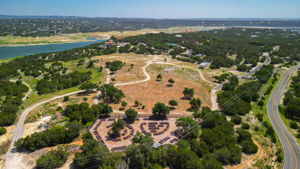 Lake Travis Waterfront, Great Location and Acreage to build your estate now or later.  The area at the bottom of picture is the Fenced Organic Garden that is about an half acre.