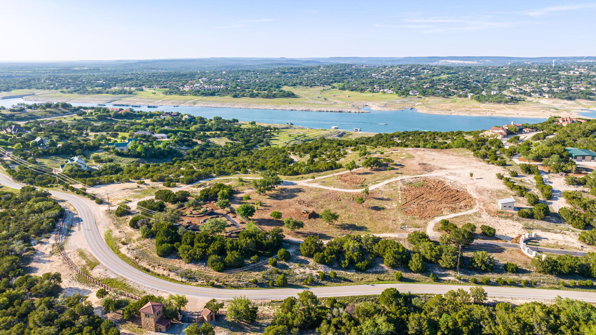 The 23.85 acres are on  your right.  This view is looking towards Briarcliff.