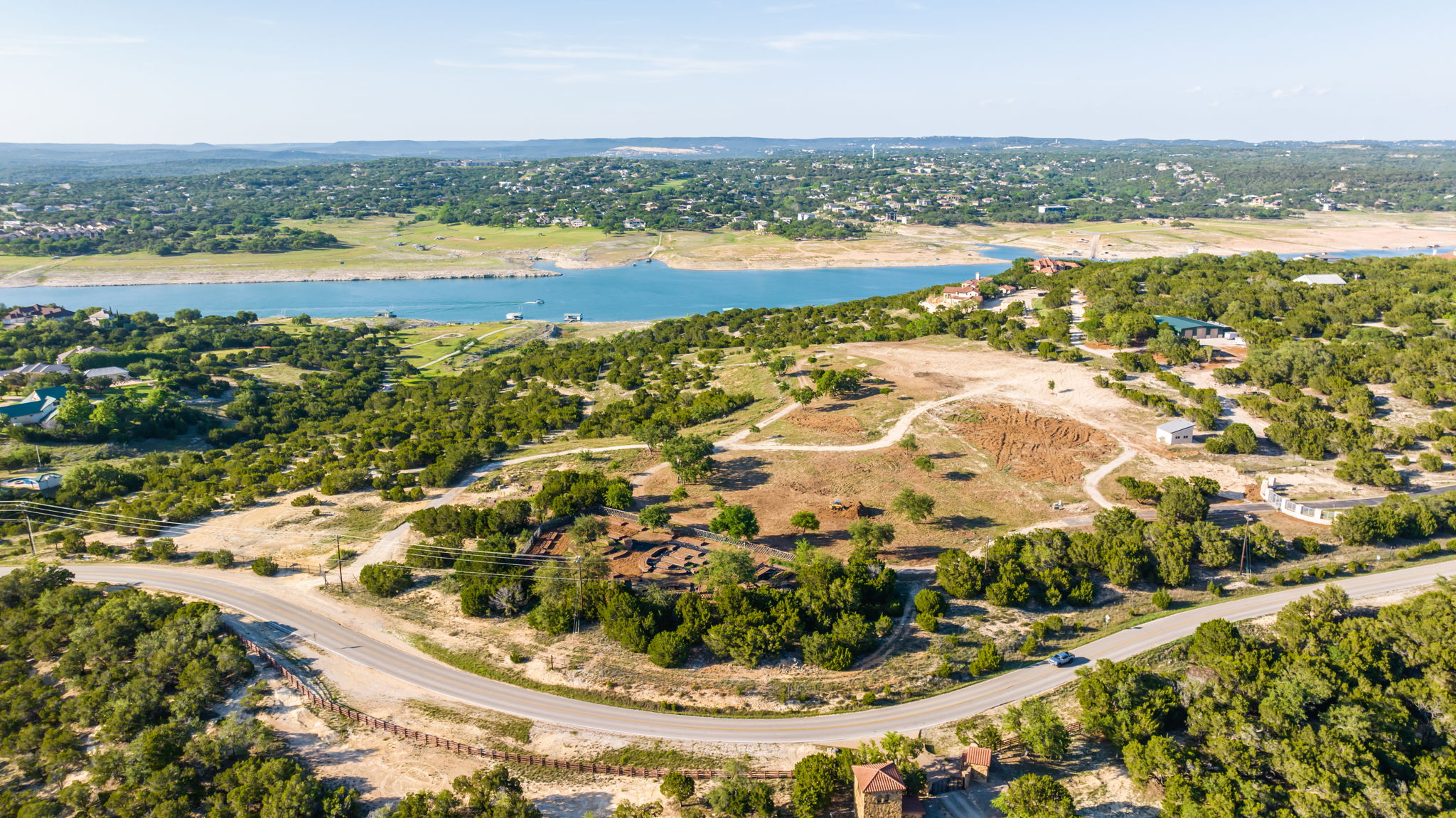 The hilltop with the partially cleared land is perfect for your new homesite. The views are fantastic!