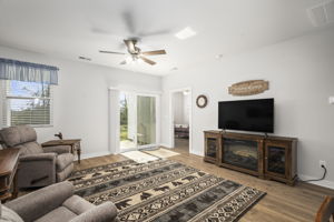Ceiling fan in living room