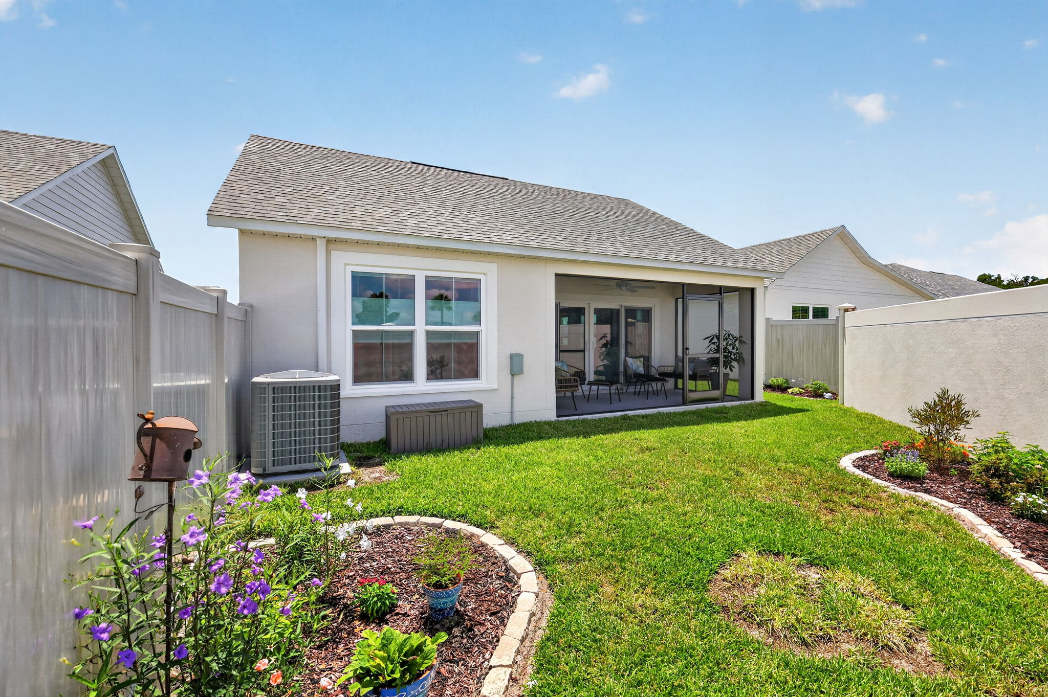 Rear Elevation with PRIVATE, SPACIOUS Yard
