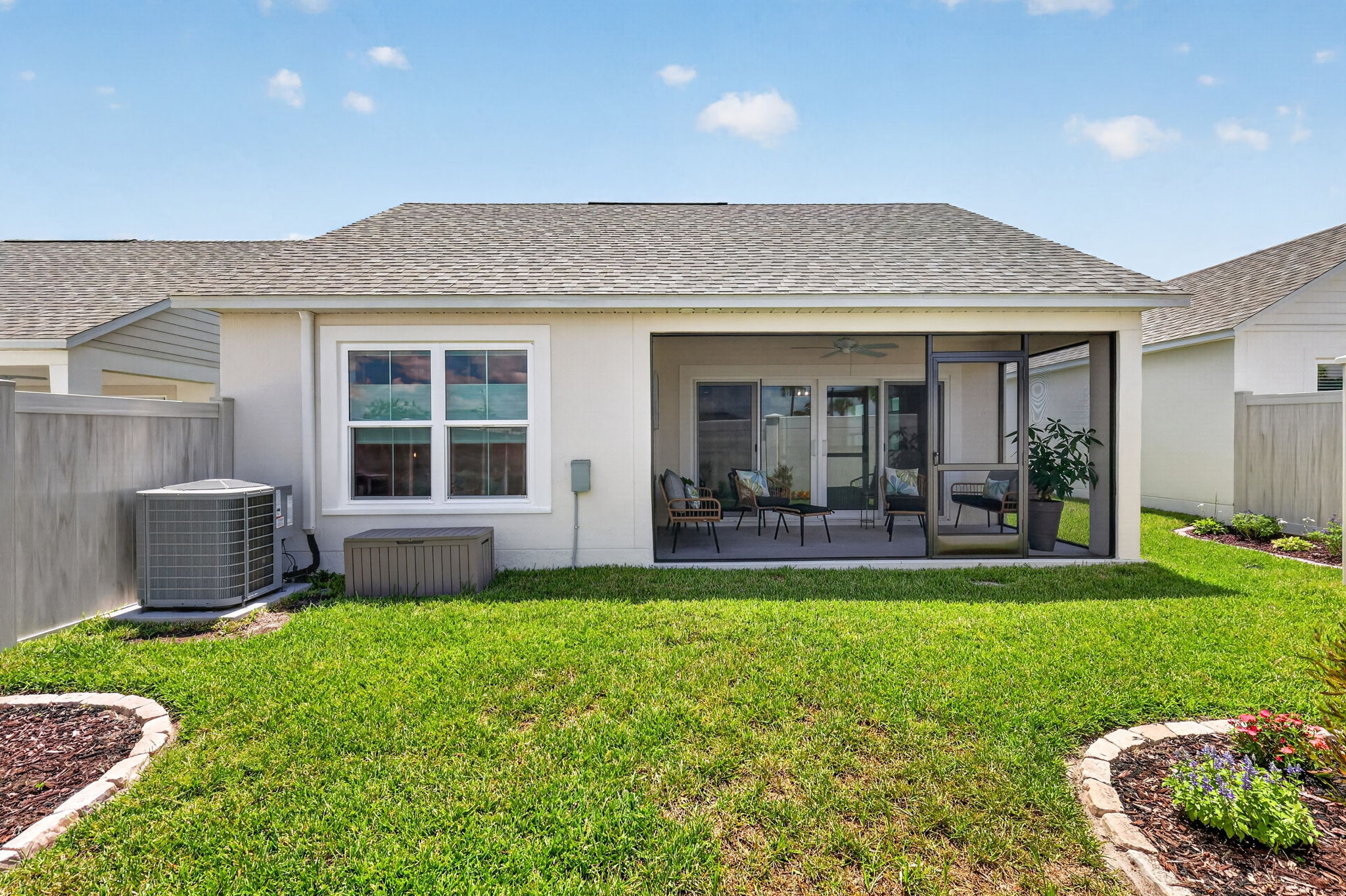 Rear Elevation with PRIVATE, SPACIOUS Yard