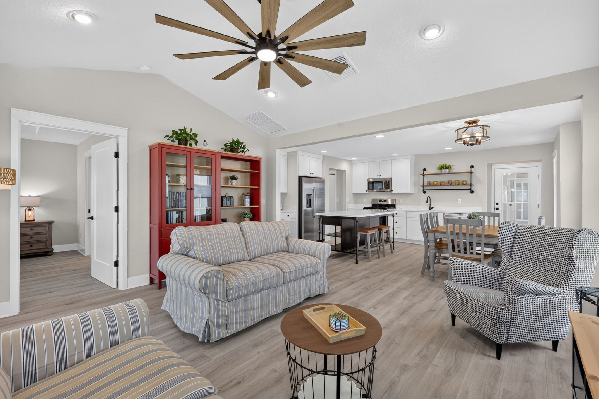 Living, Dining, and Kitchen