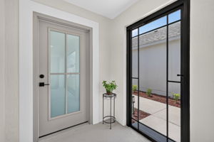 Screened Front Porch and Connecting Garage Entry