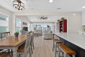 Living, Dining, and Kitchen