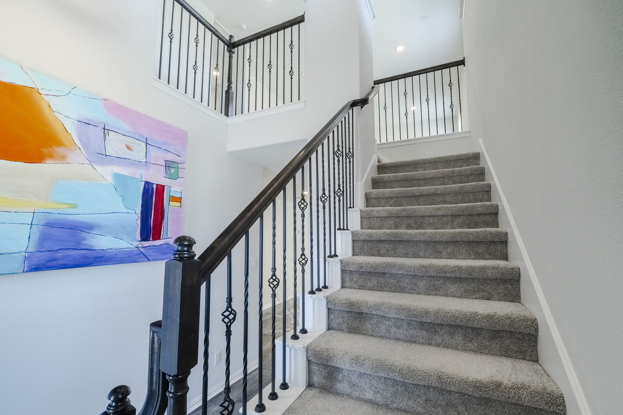 two story sweeping staircase