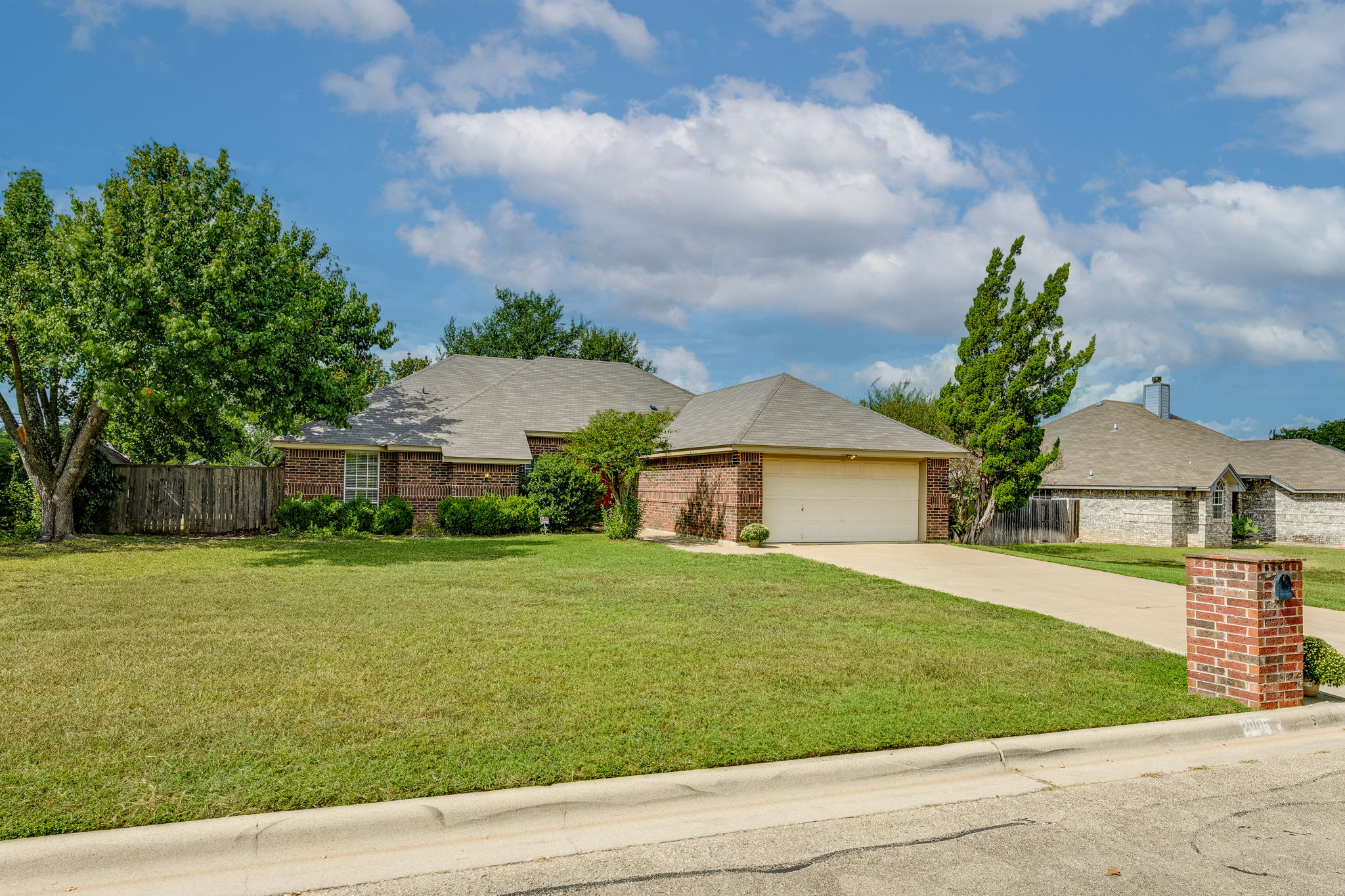On over a third acre lot
