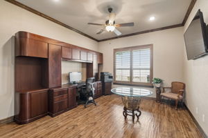 The front office also has a closet so it can be used as a fourth bedroom if desired. All televisions convey with the home.