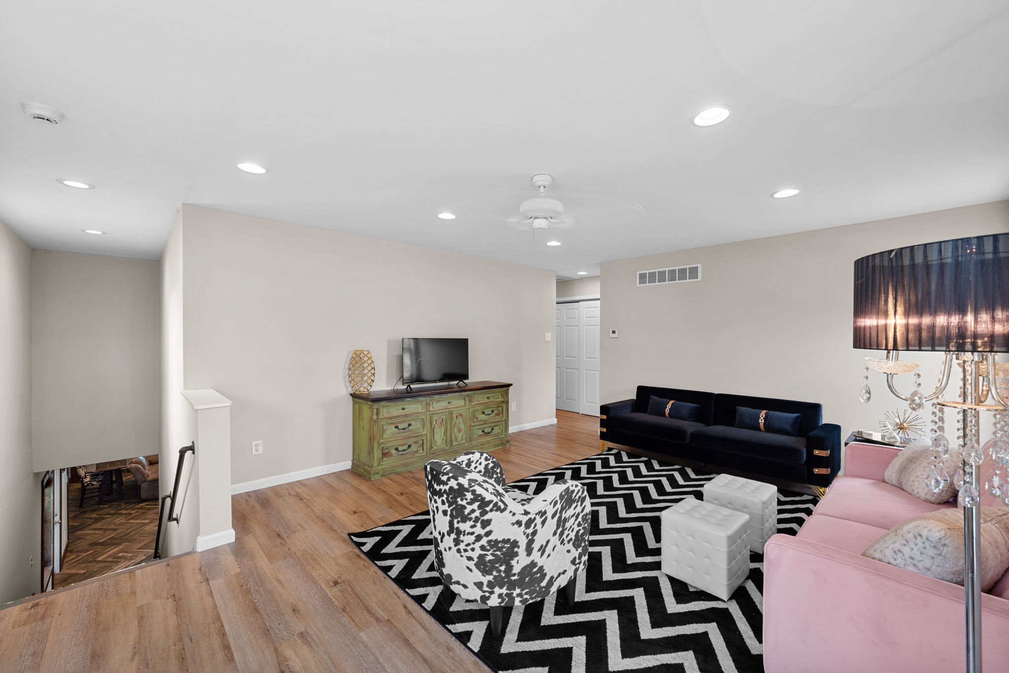 Heading upstairs is a second story family room that will make your teenager's heart pitter-patter. Contain the noise and the mess from the main living area. Gaming room, toy room, even home gym or theater? The sky is the limit.