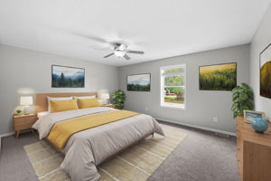 Bedroom 6 has fresh paint and BRAND NEW carpet. This photo is virtually staged to help Buyer visualize the space