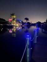 Colorful lights on the dock