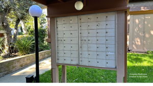 Mailboxes Located at Front
