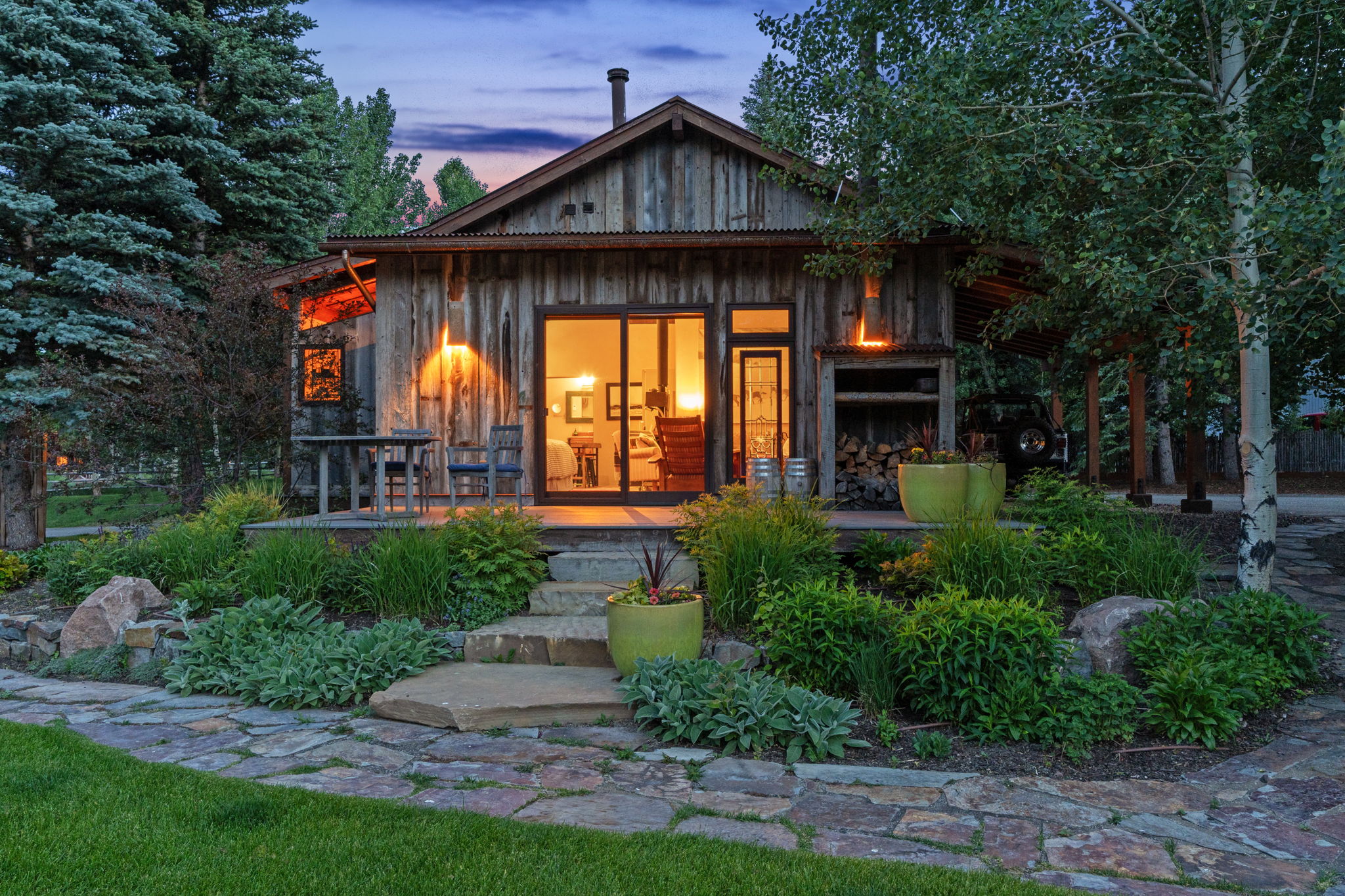 Guest Home Patio With Sliding Door