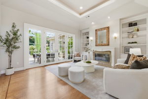 French Doors & Fireplace