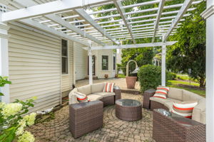 Brick Paver Patio with Pergala