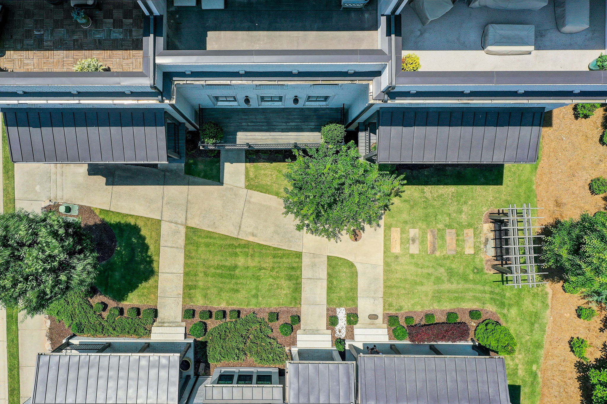 49 Aerial Building Courtyard Bird's Eye View