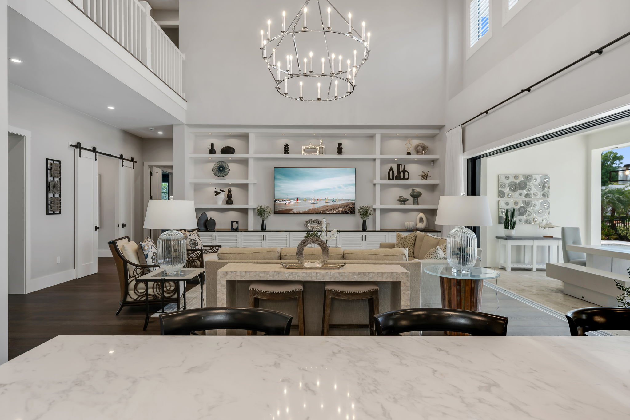 Kitchen - Living 2 - New Chandelier