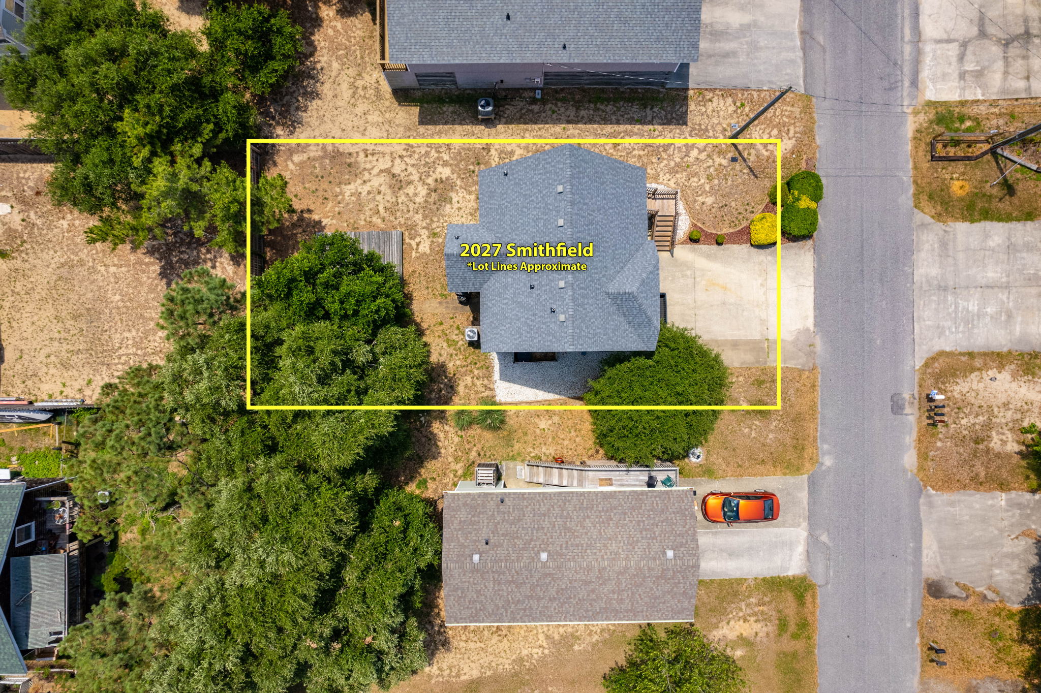 2027 Smithfield | Aerial Overview - Lot Lines