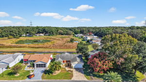 Aerial Front Elevation with Preserve and Water Views