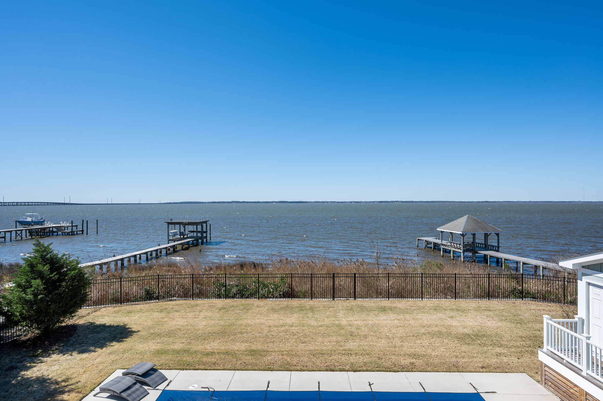 2032 Martins Point Rd | Top Level Bedroom 3 - Deck Access View