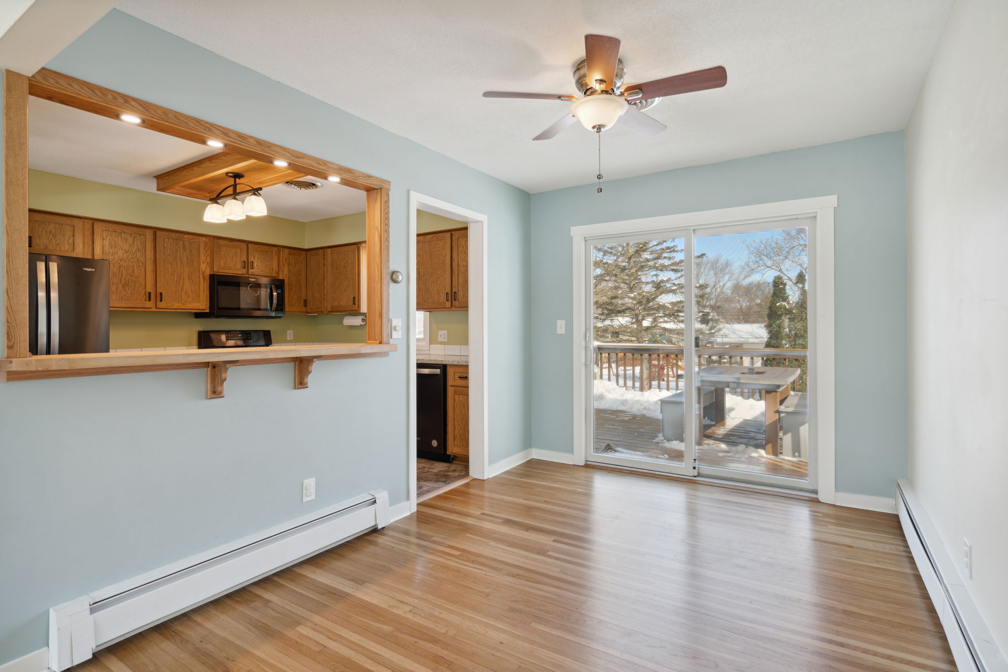 Informal Dining room with walk-out to deck