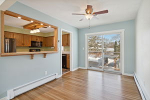 Informal Dining room with walk-out to deck