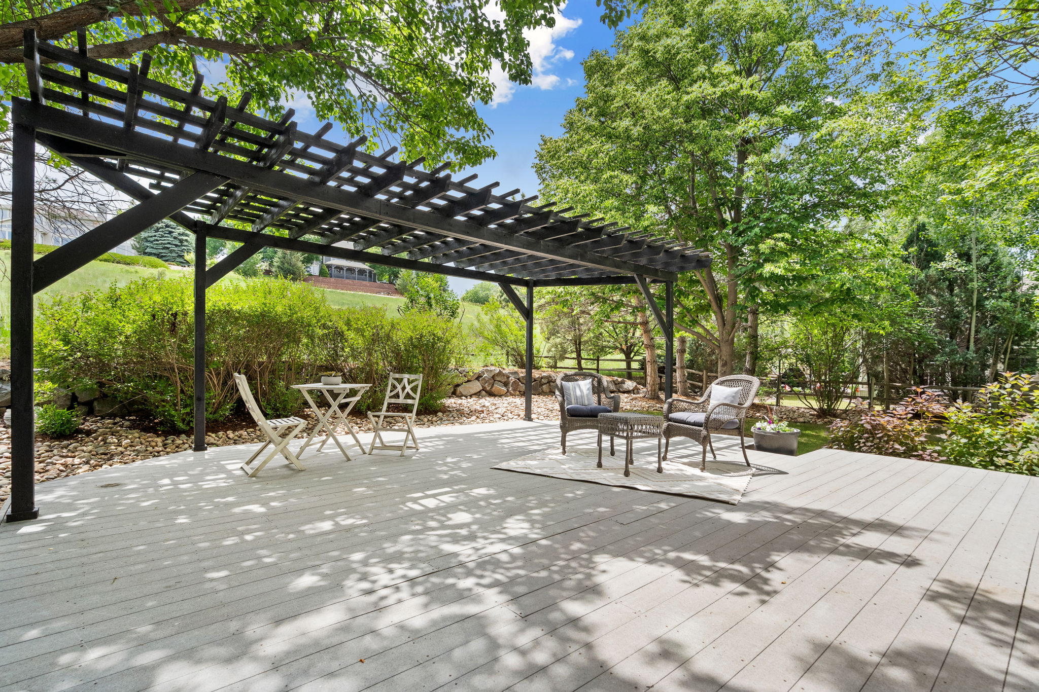 THIS is the place to be when the weather is good. Enjoy the large backyard deck with pergola. Great for everyday enjoyment as well as entertaining.