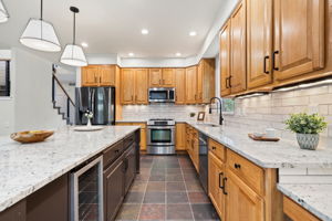 Wow! Look at this kitchen, complete with a beverage cooler.