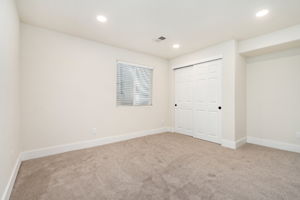 Great size basement bedroom with closet