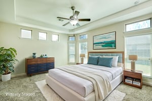 Primary Bedroom virtually staged