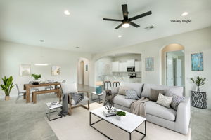 Living/Dining Virtually Staged