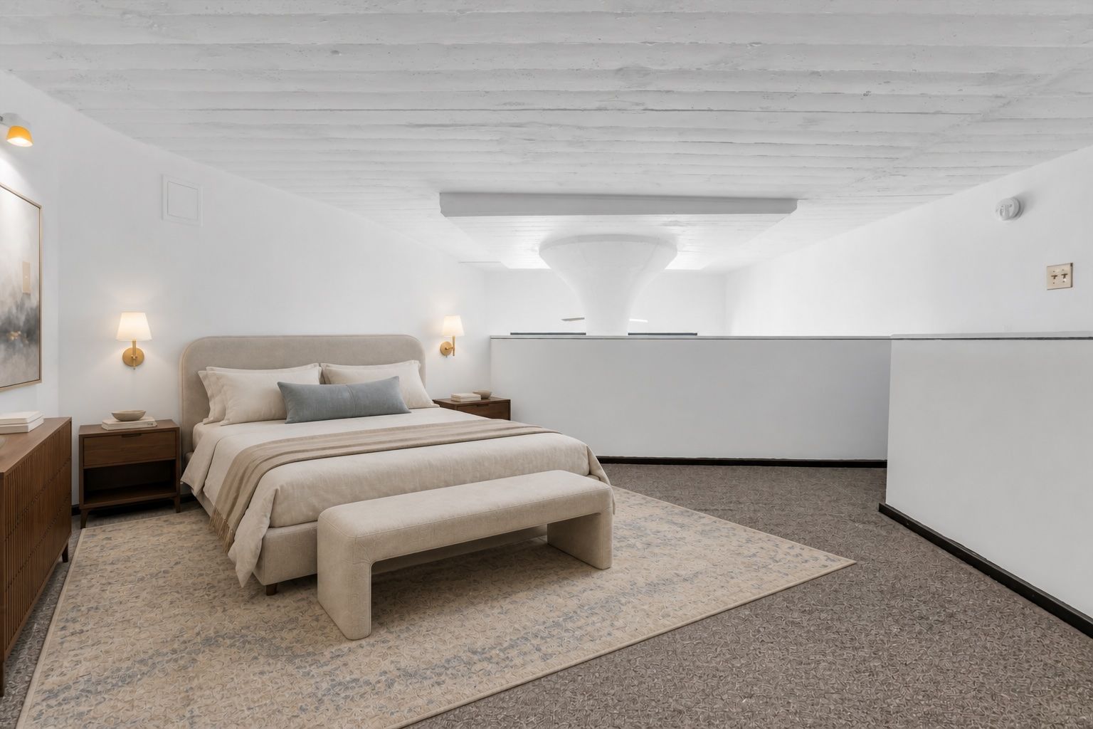 Loft Bedroom Virtually Staged